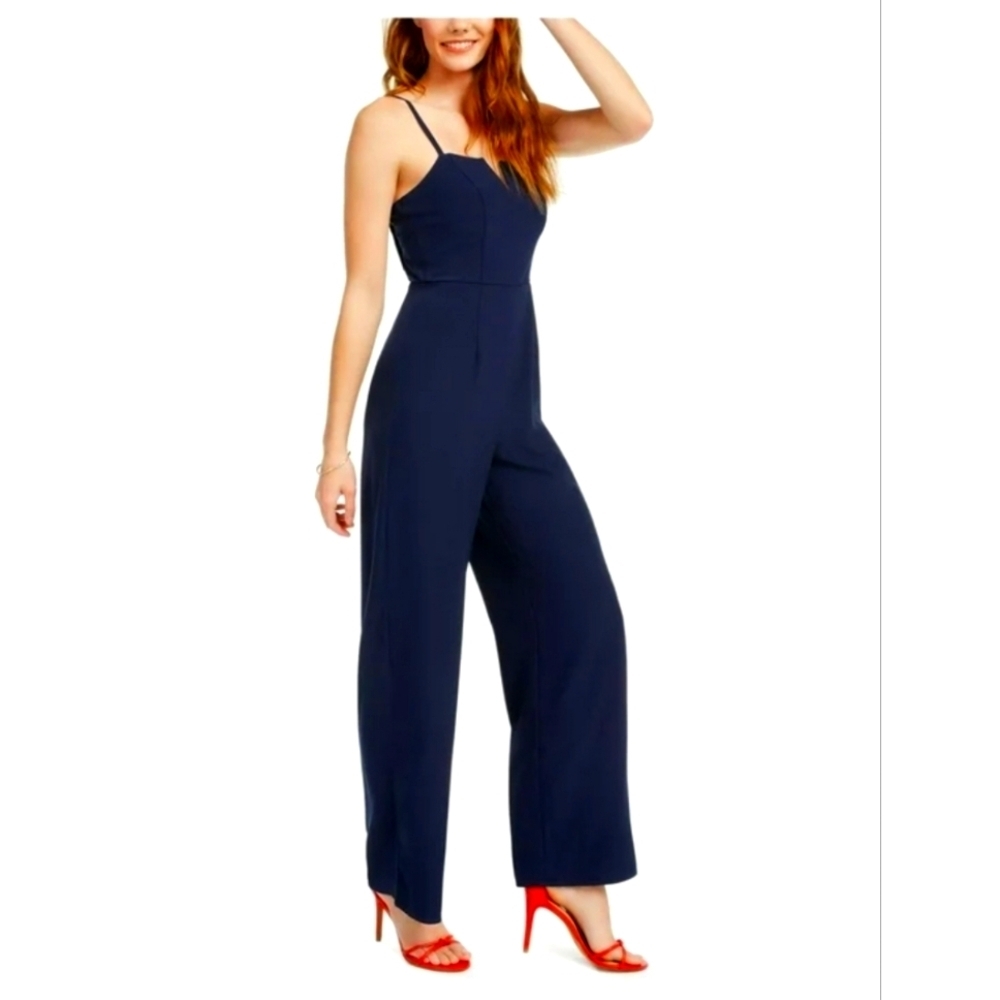Blue Jumpsuit with Flowing Silhouette